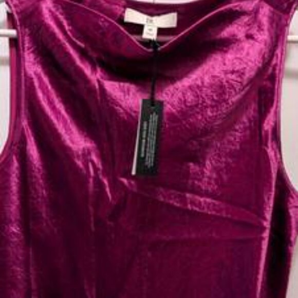Satin Purple Sleeveless Dress - Picture 7 of 7